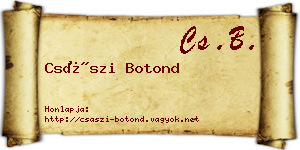 Császi Botond névjegykártya