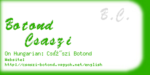 botond csaszi business card